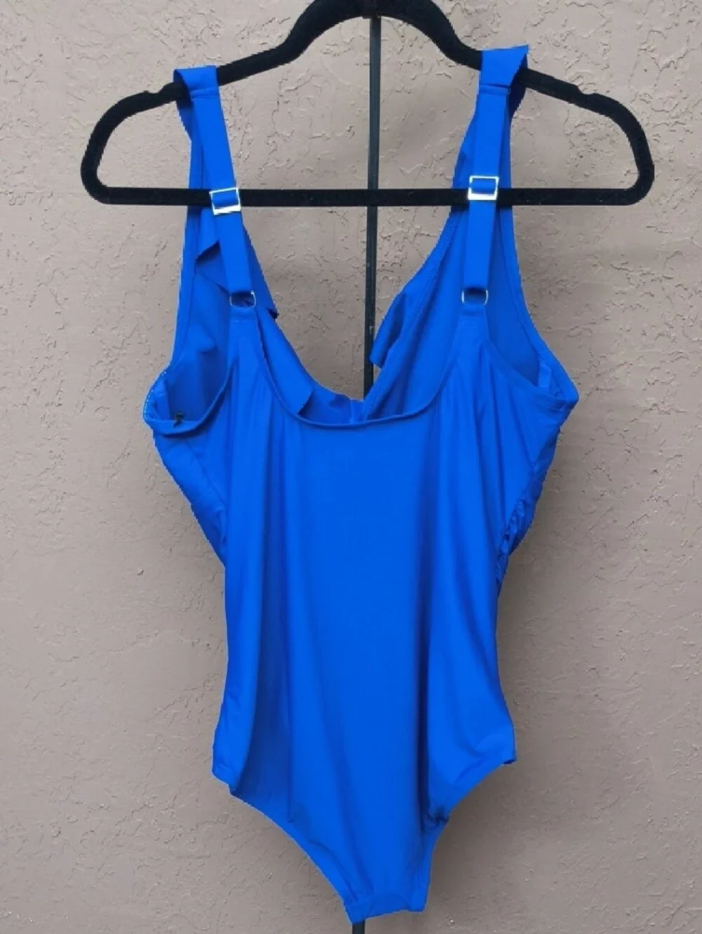 NWOT DKNY Ruffle Plunge Tummy Control One-Piece Swimsuit Size Medium - Picture 7 of 7